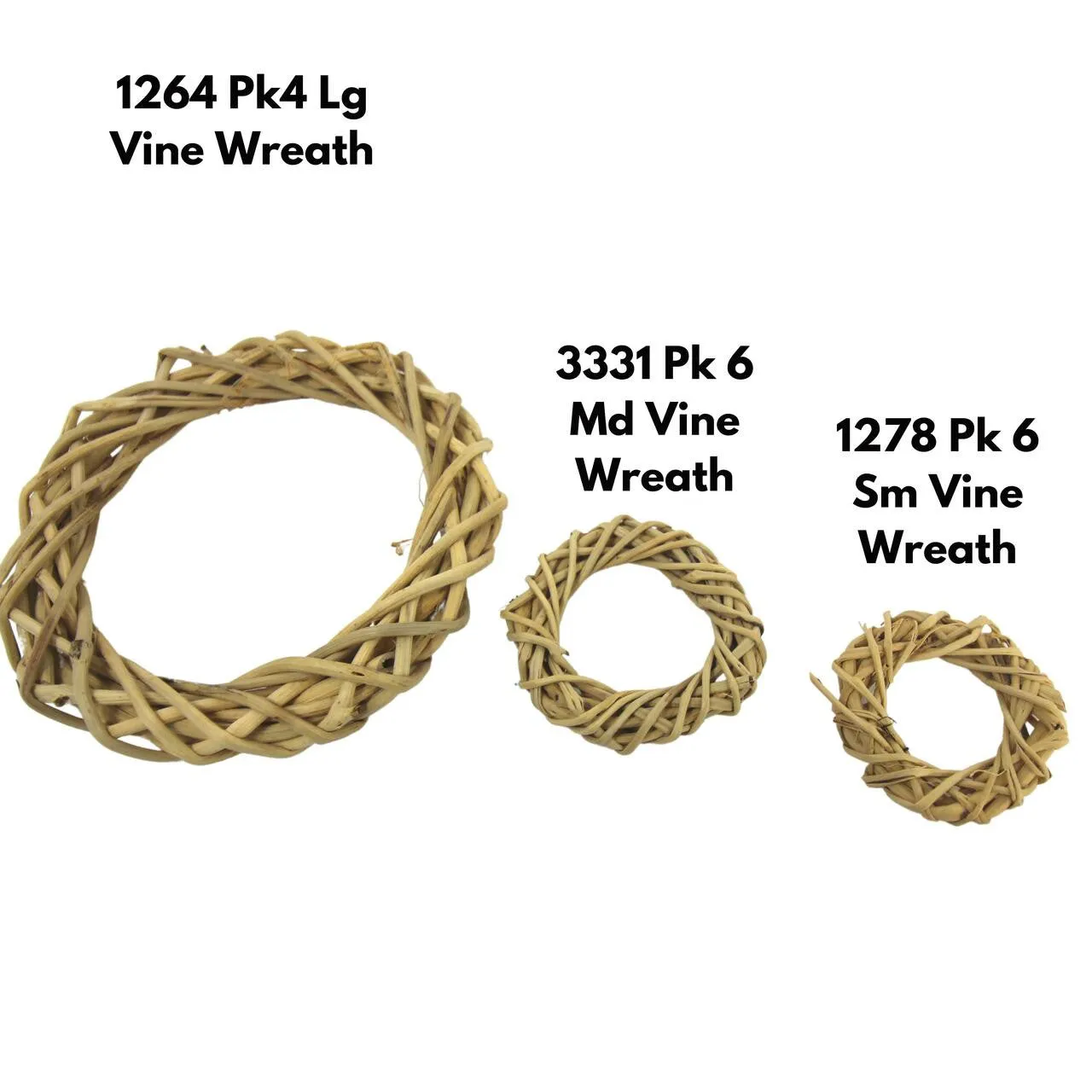 1264 Pk4 Large Vine Wreaths