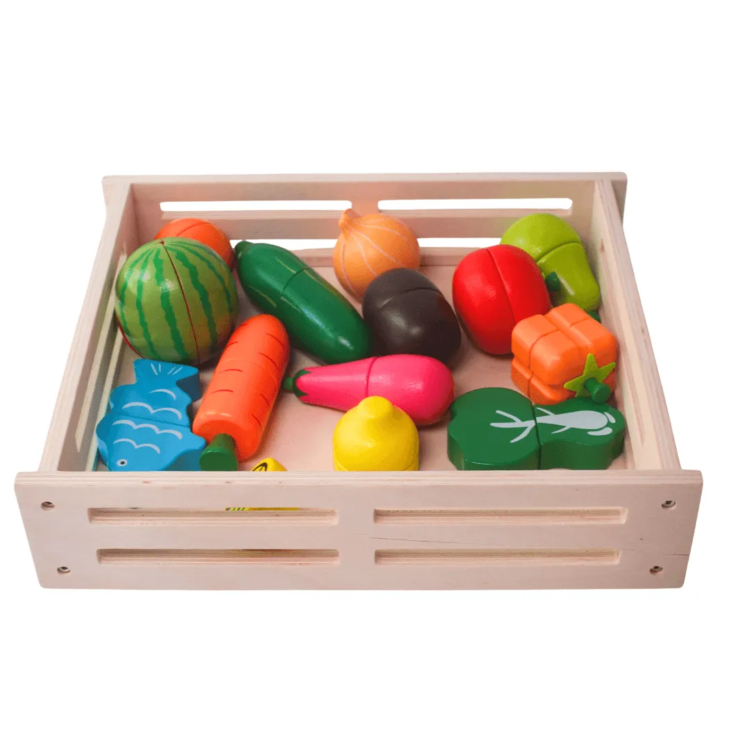 17 Pieces Look at it Fruits & Cutter for Kids Age 2