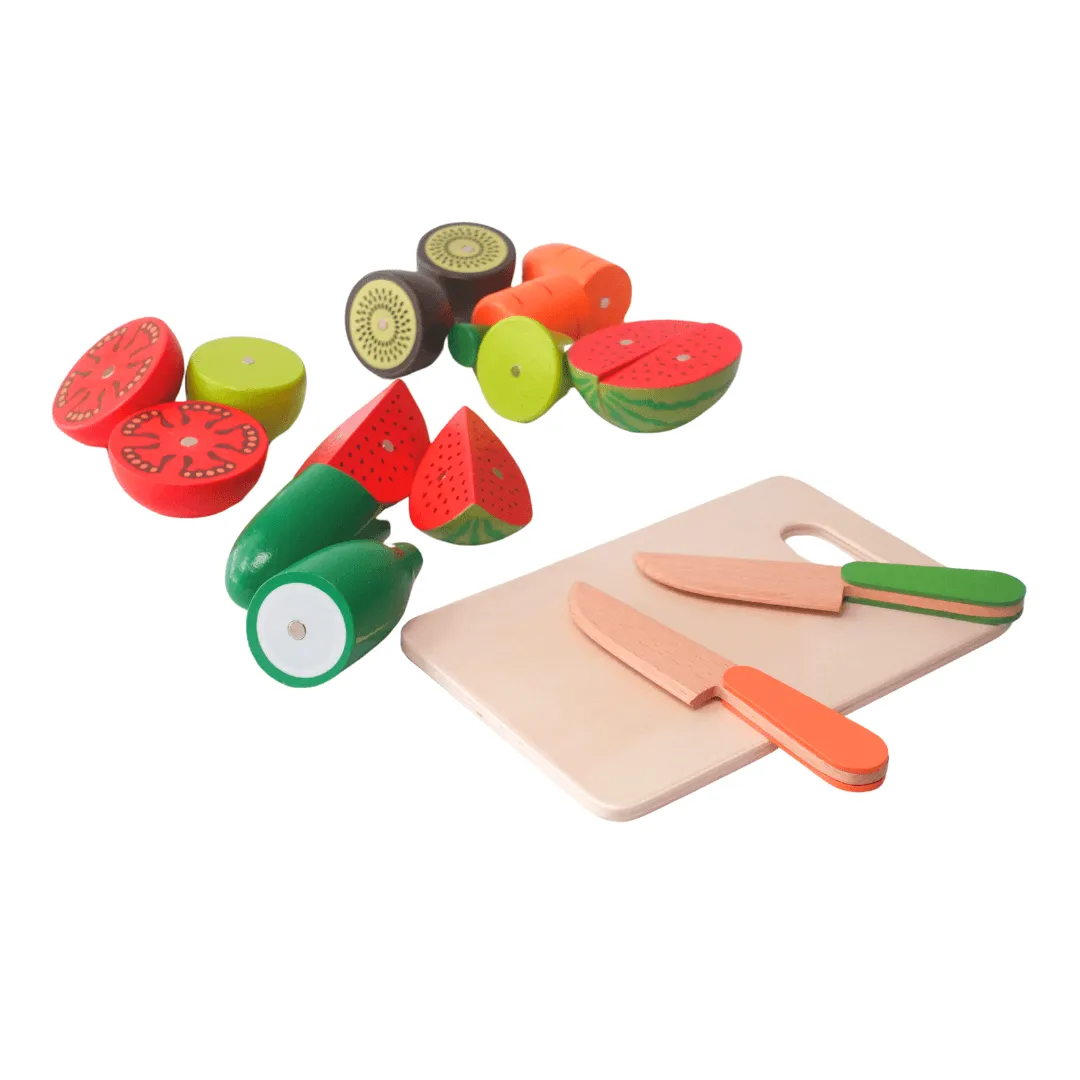 17 Pieces Look at it Fruits & Cutter for Kids Age 2