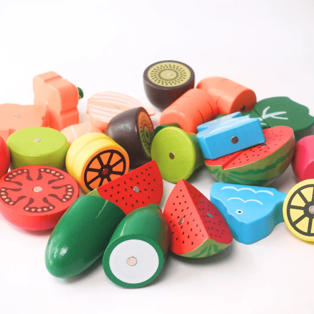 17 Pieces Look at it Fruits & Cutter for Kids Age 2