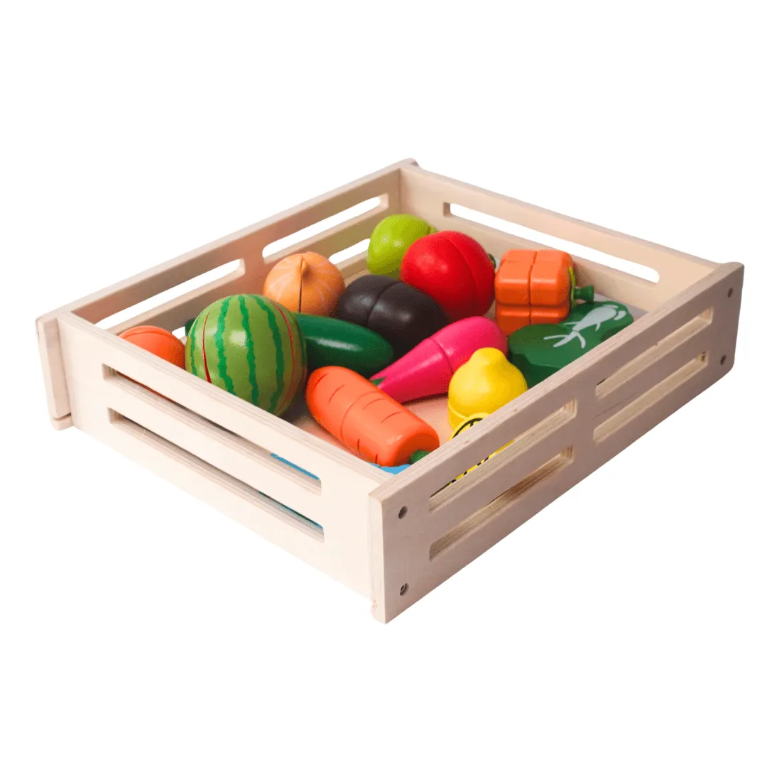 17 Pieces Look at it Fruits & Cutter for Kids Age 2