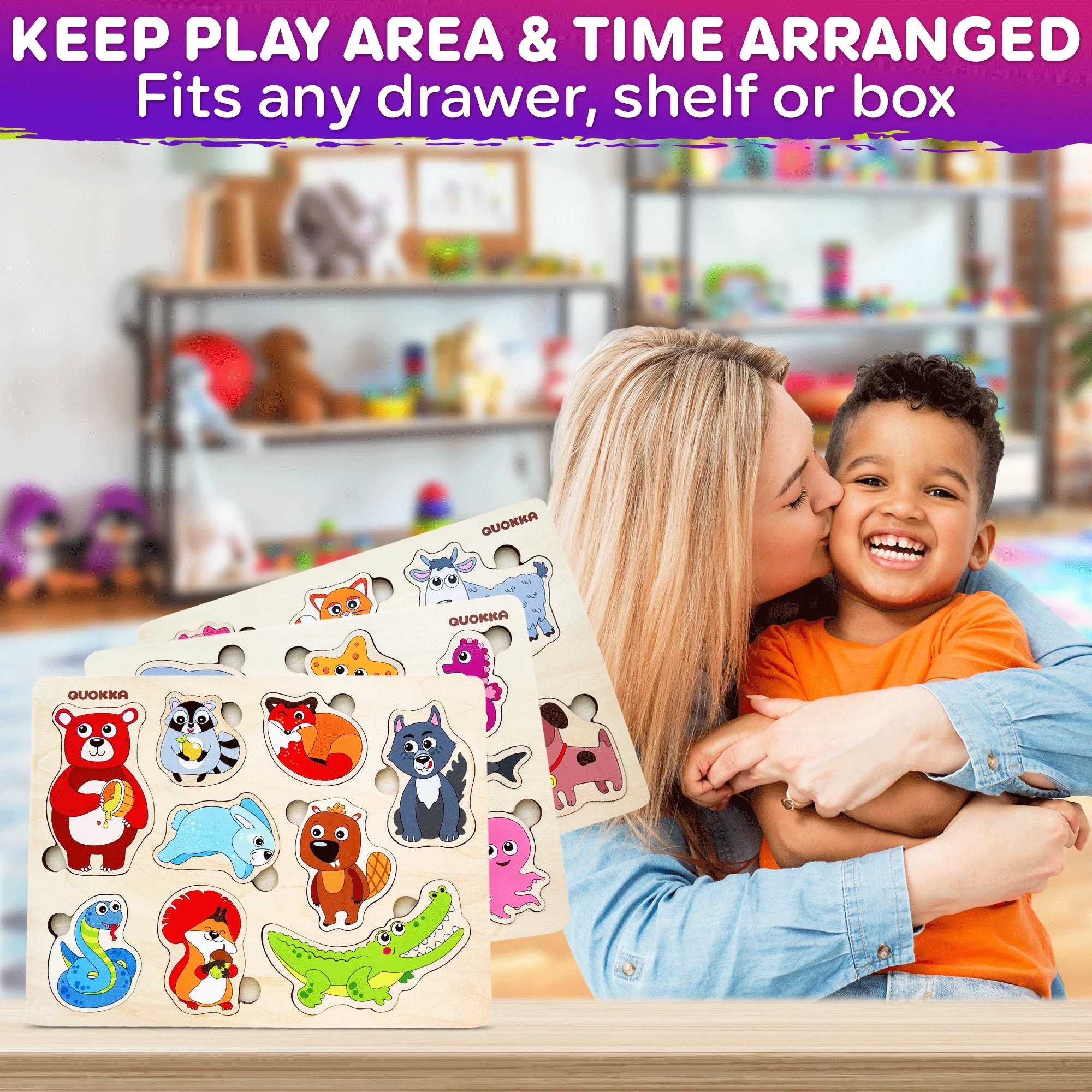 Animals Puzzle for Toddler | Farm, Ocean, Wild Animals
