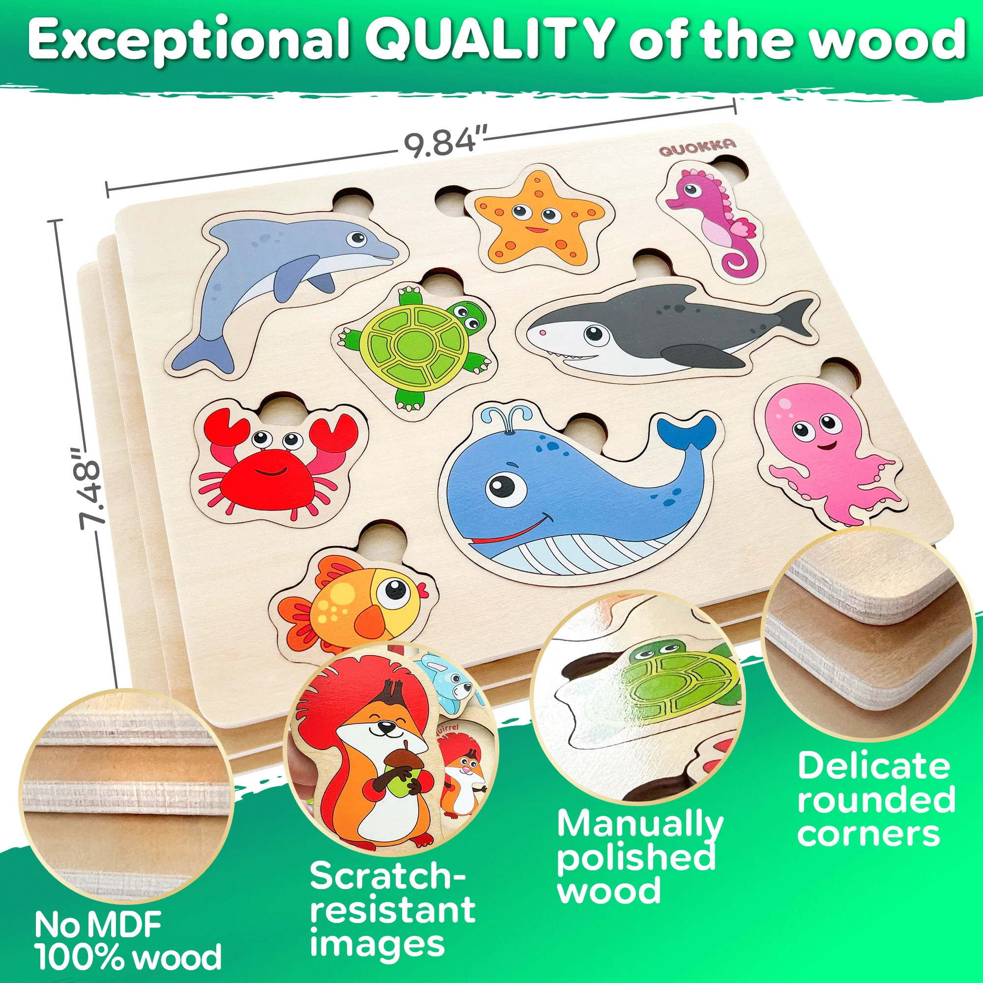 Animals Puzzle for Toddler | Farm, Ocean, Wild Animals