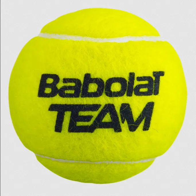 Babolat Team tennis balls 1 tube of 4 yellow balls 