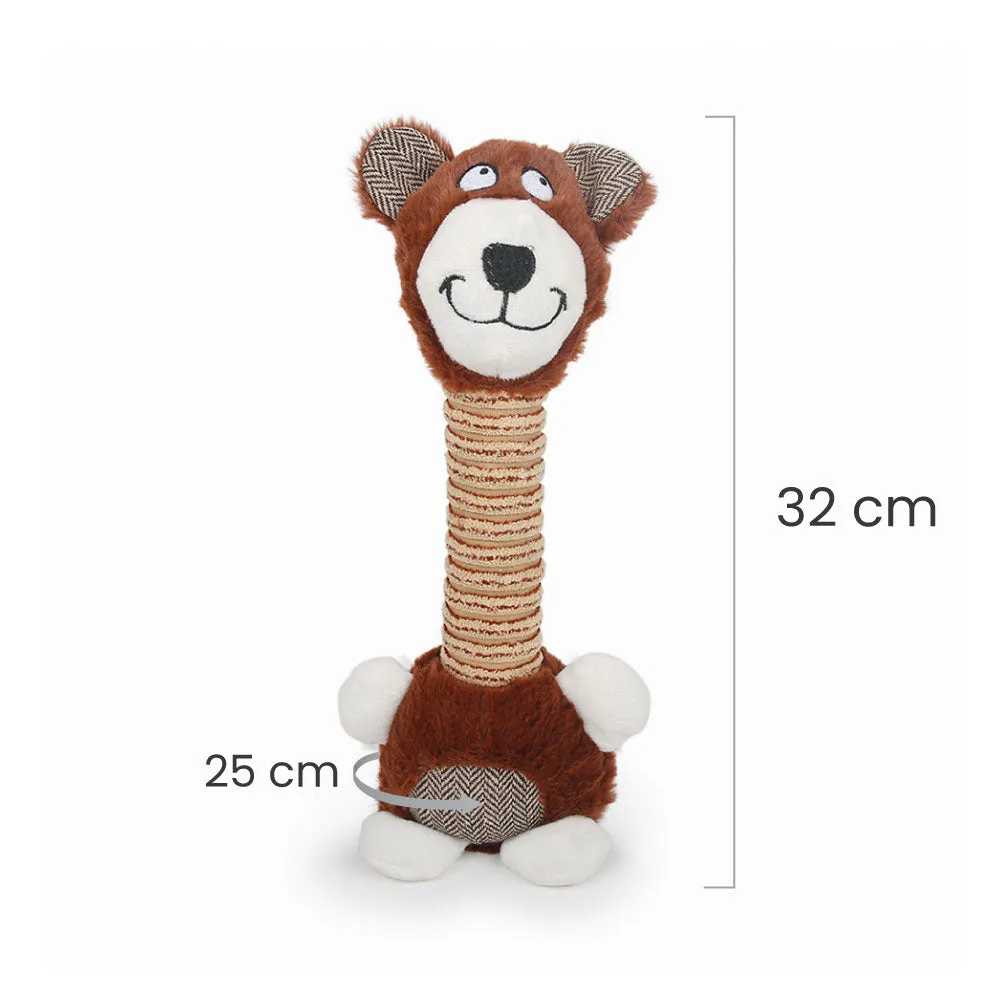 Dear Pet Long Dog Toy with Squeaker
