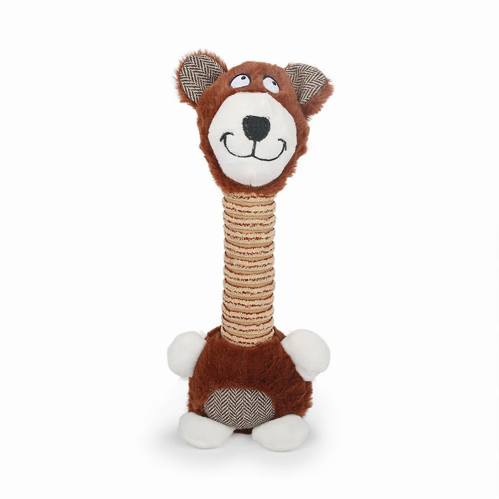 Dear Pet Long Dog Toy with Squeaker