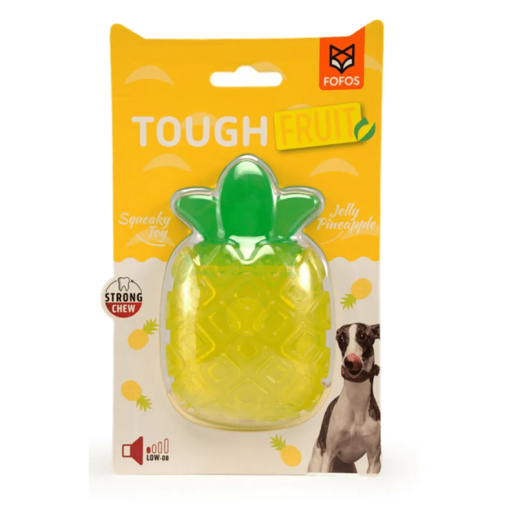 Fofos Jelly Pineapple Squeaky Chew Toy for Dogs