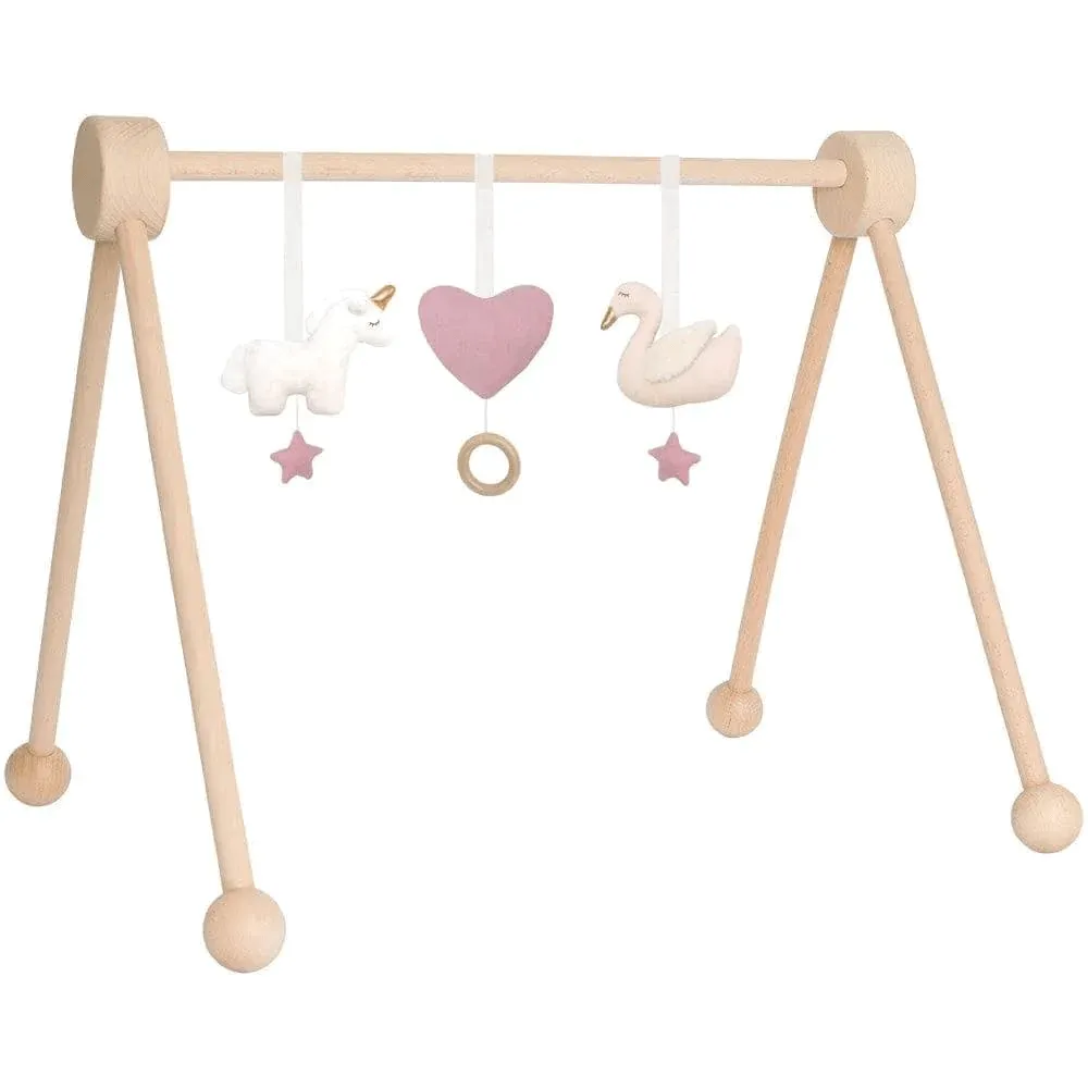 JaBaDaBaDo Natural Babygym with Toys Swan/Unicorn