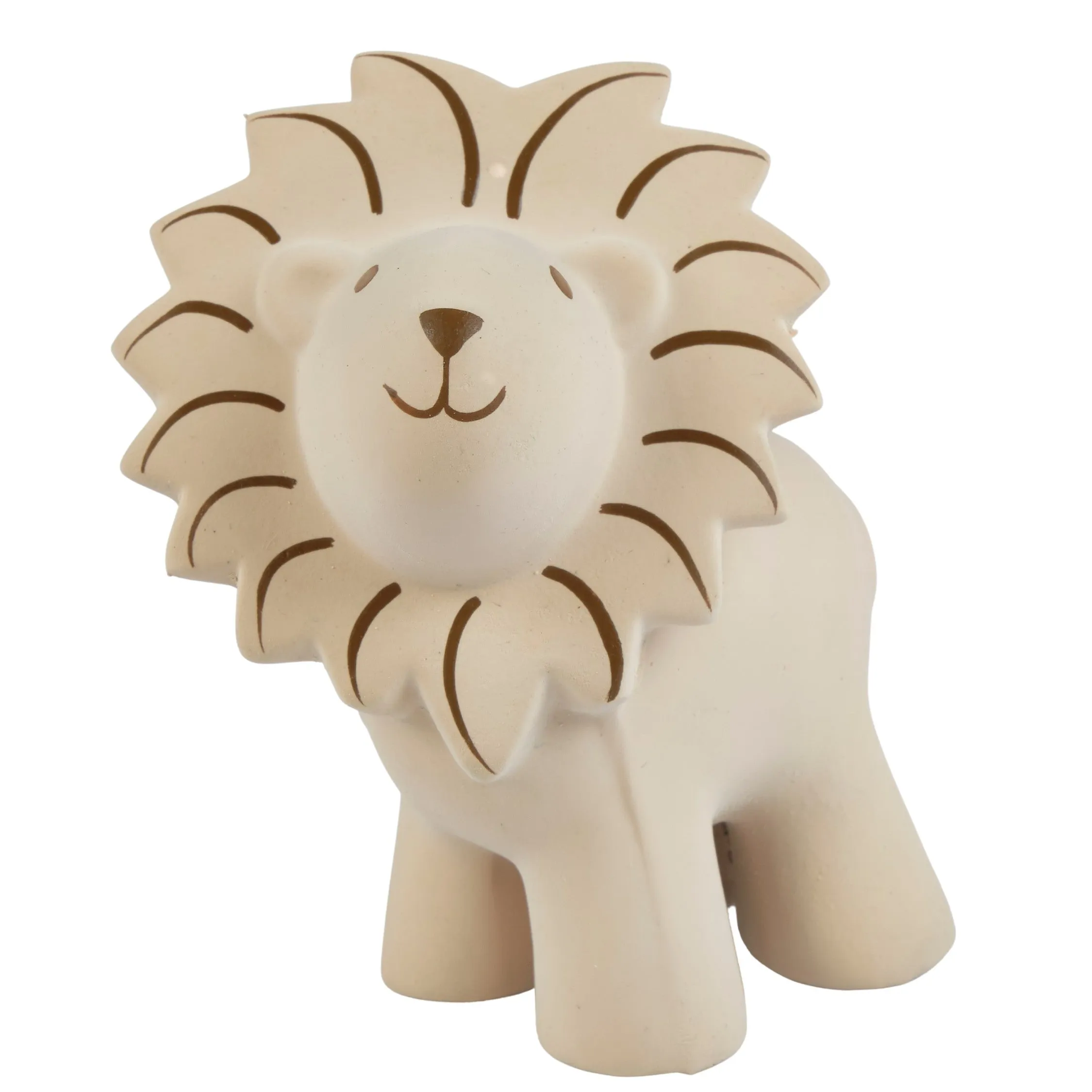 Lion - Natural Rubber Baby Teether Rattle & Bath Toy