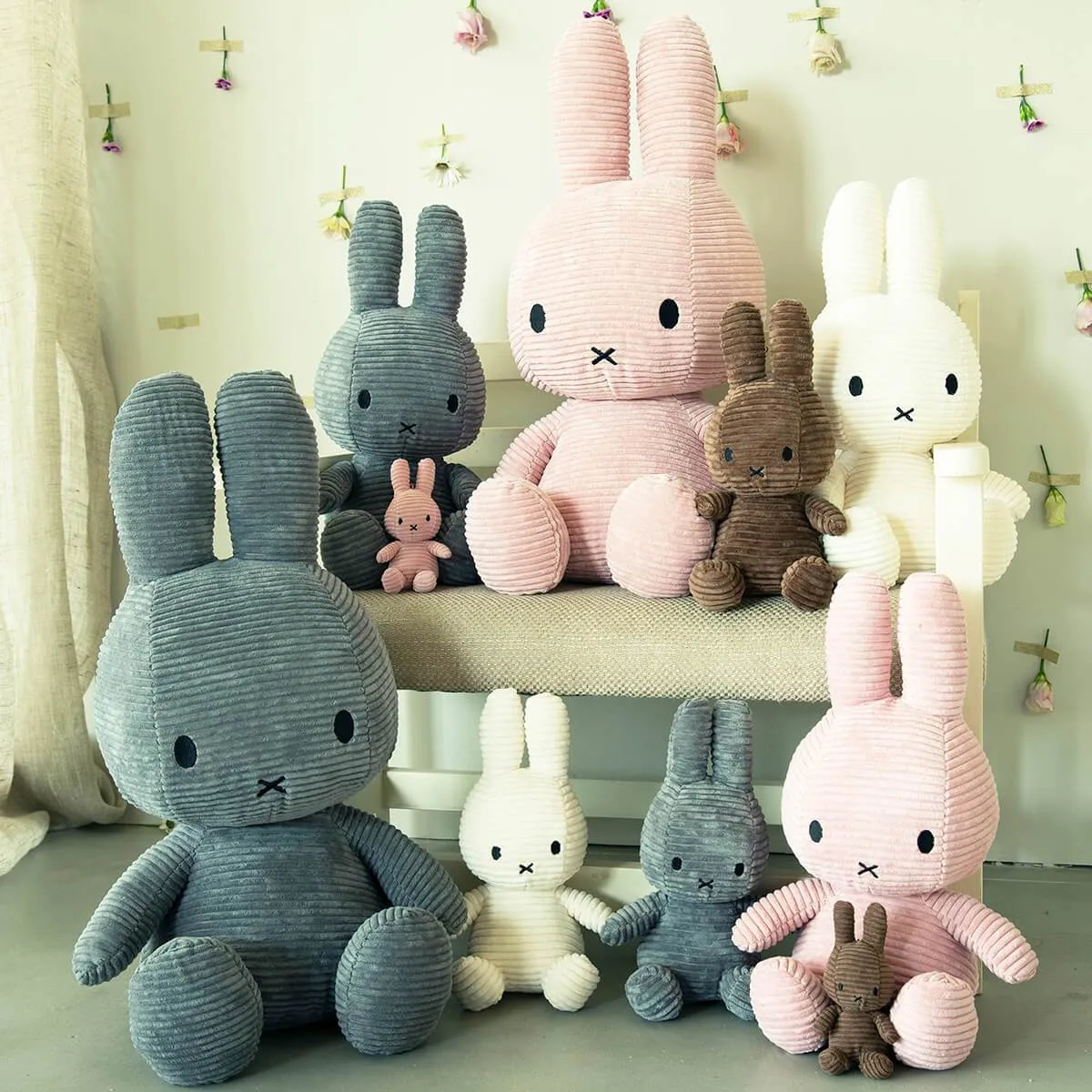 Miffy Sitting Corduroy Plush Toy 33cm