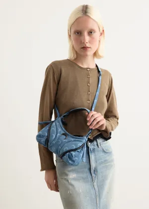 Moon Laser Denim Futura Mini Bag