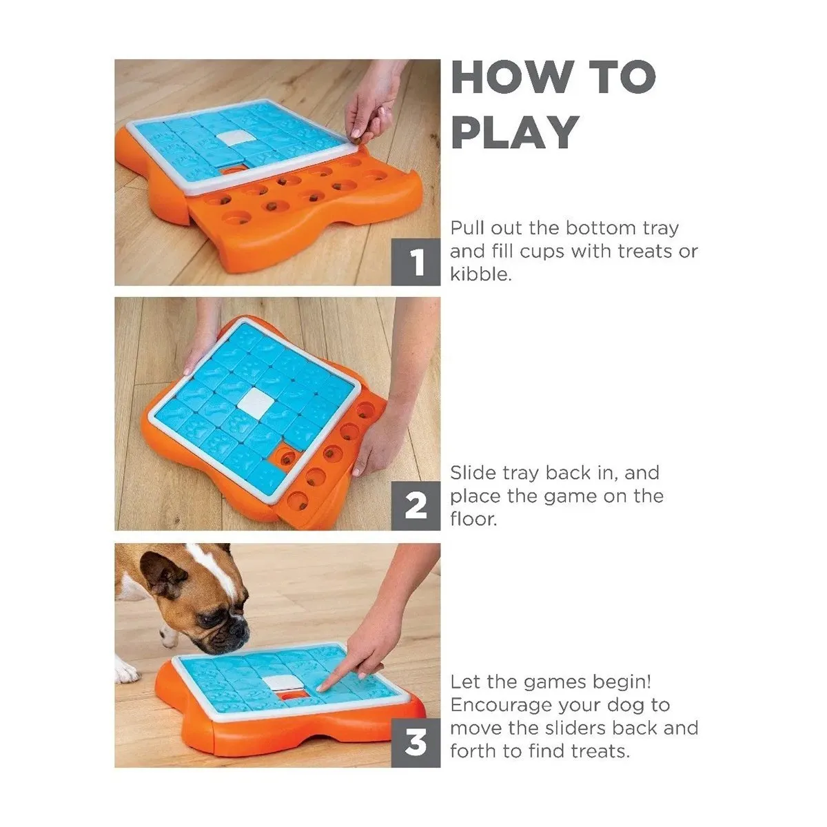Outward Hound Nina Ottosson Challenge Slider Puzzle Feeder Dog Toy