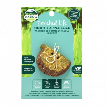 Oxbow Timothy Apple Slic Small Pet Treats