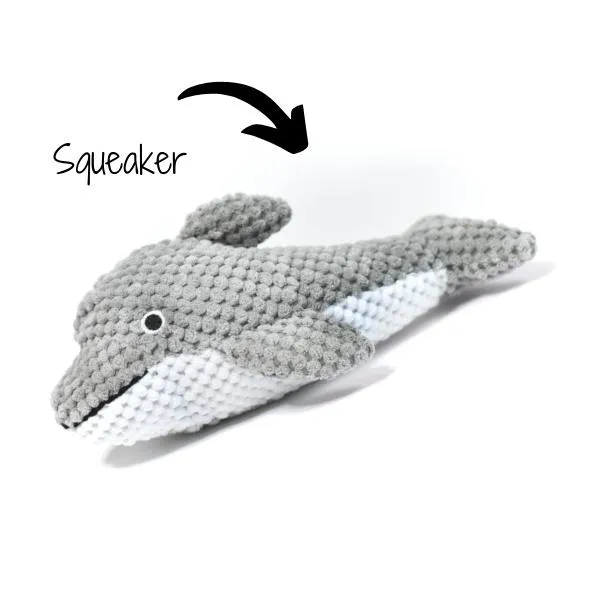 Patchwork Dog Dolphin 10 Inch
