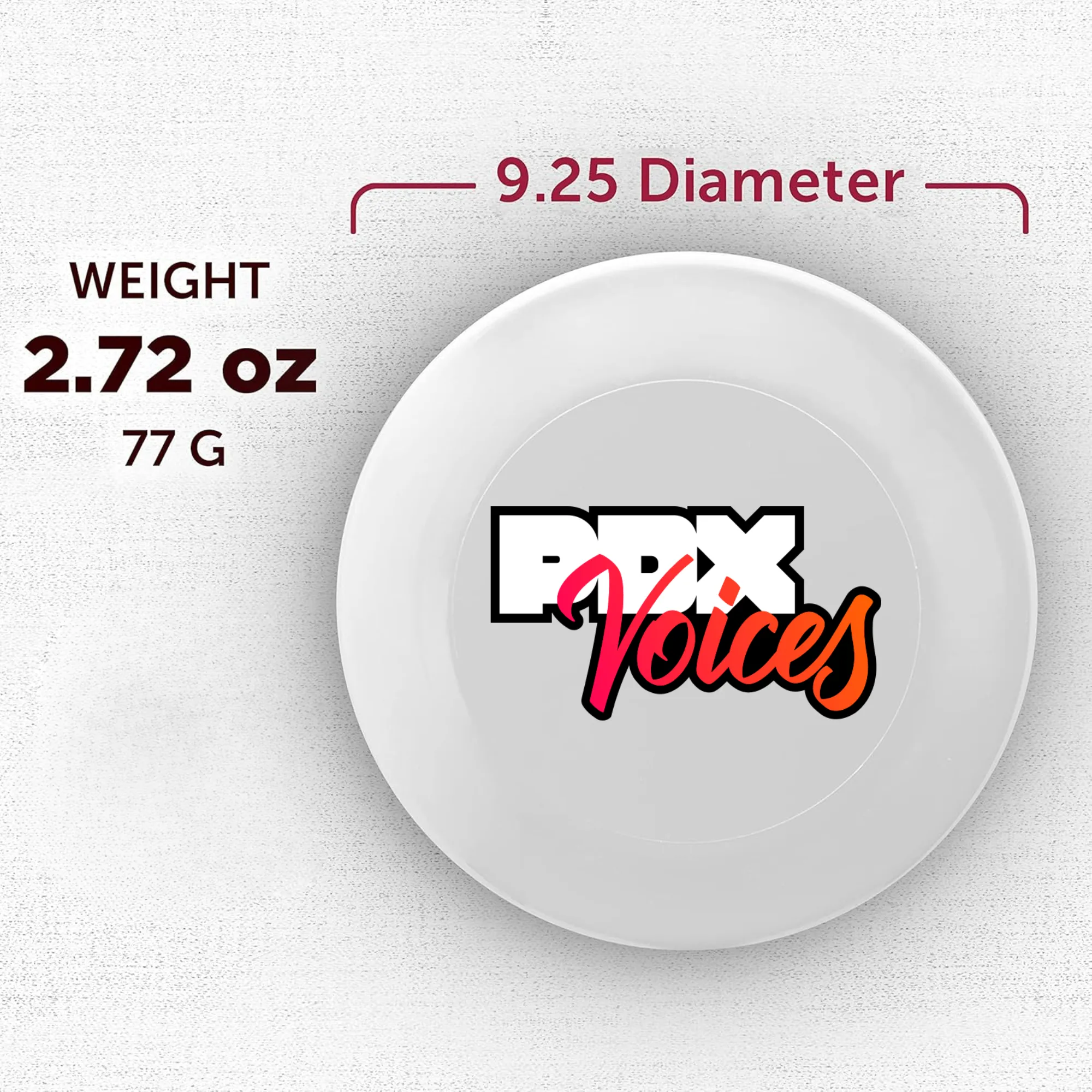 PDX Voices - 9.25 inch Frisbee Flying Disc