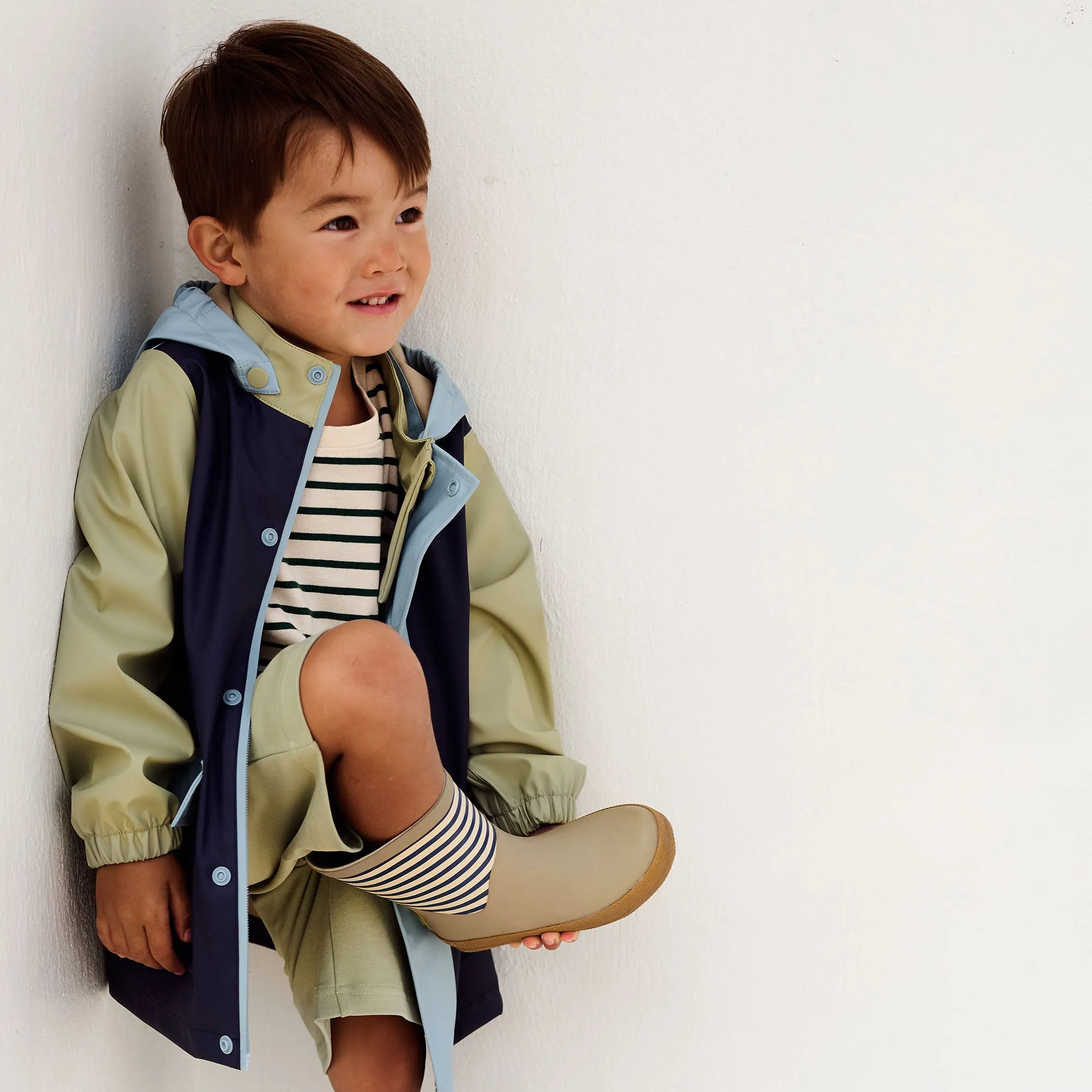 Rubber Boot Juno - blue stripe