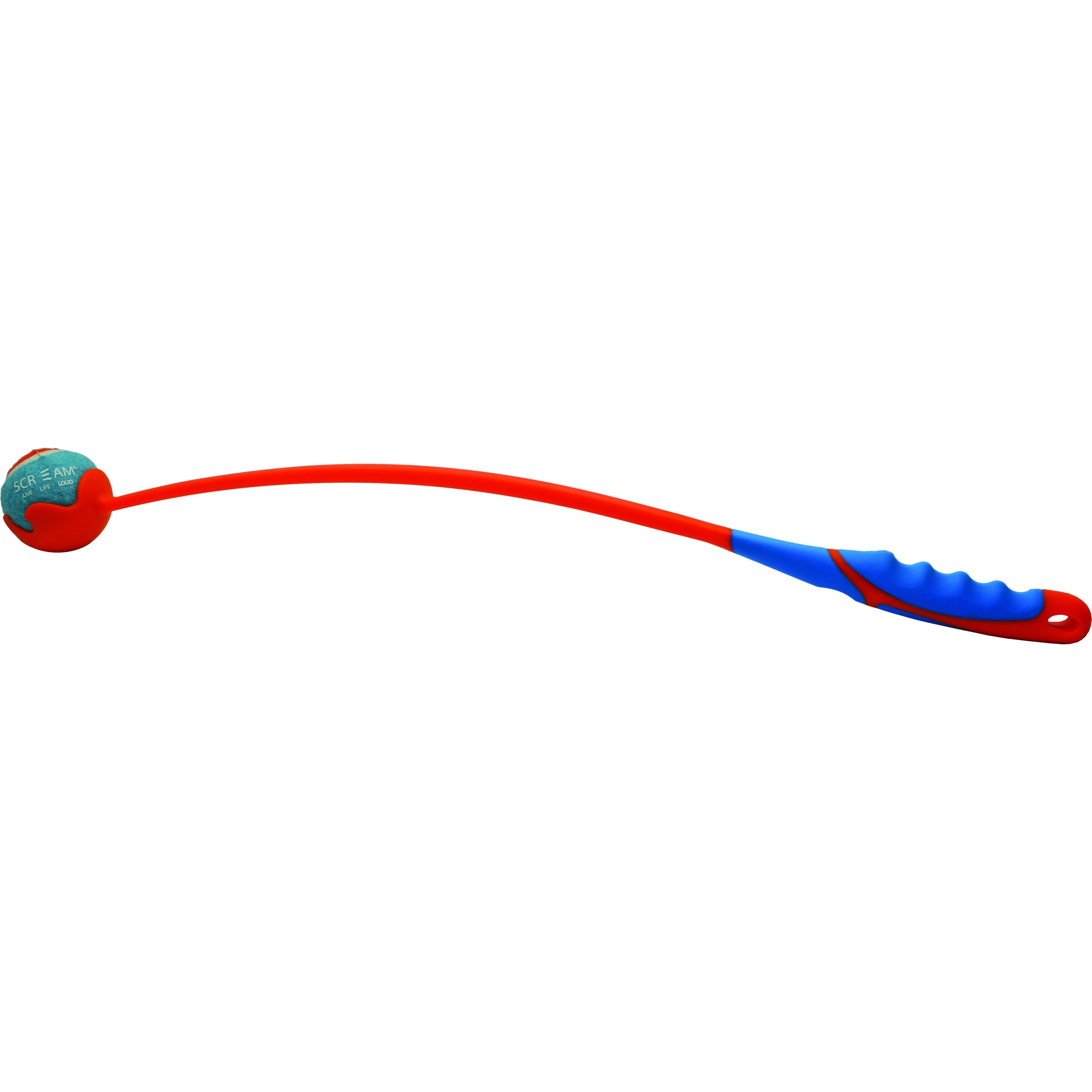 Scream Deluxe Ball Launcher Medium Blue and Orange Dog Toy