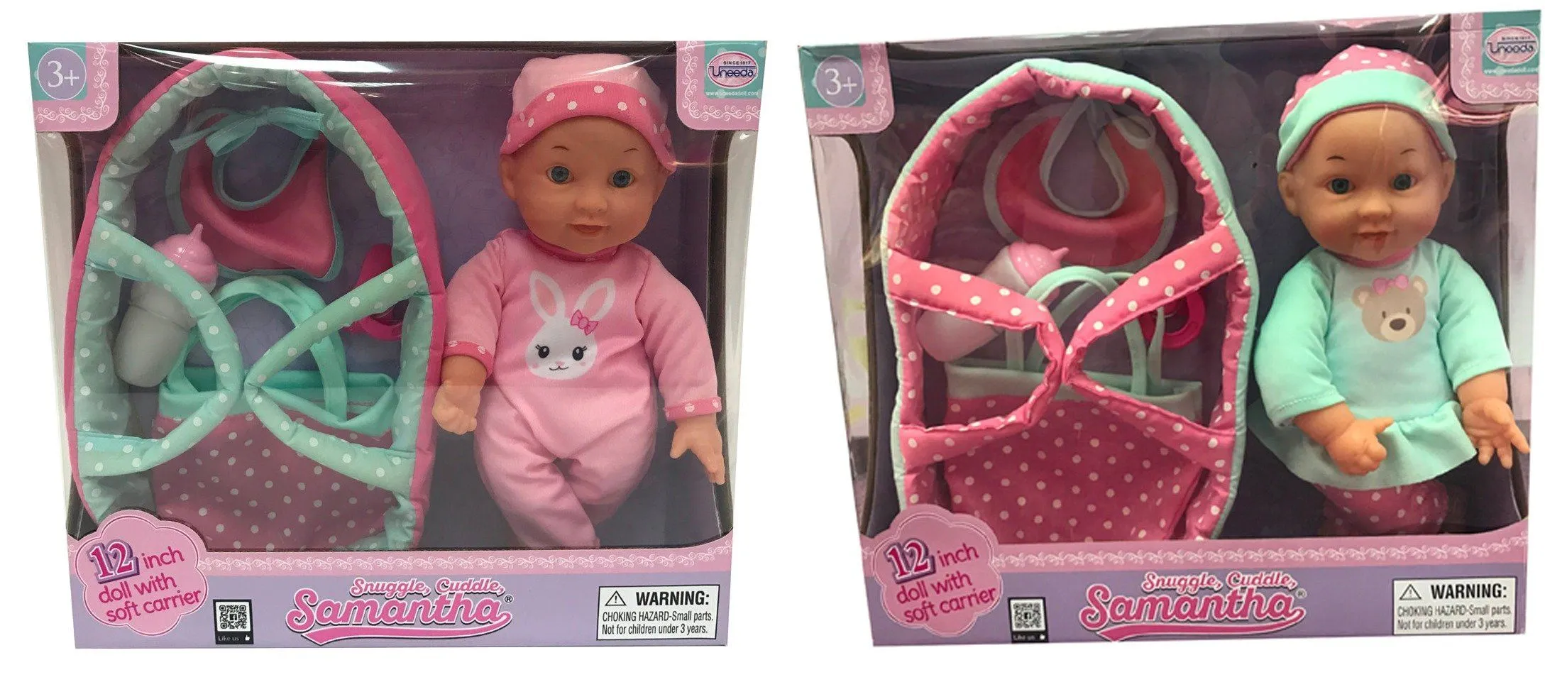 Snuggle Cuddle Samantha | 12" Doll with Soft Carrier and accessories