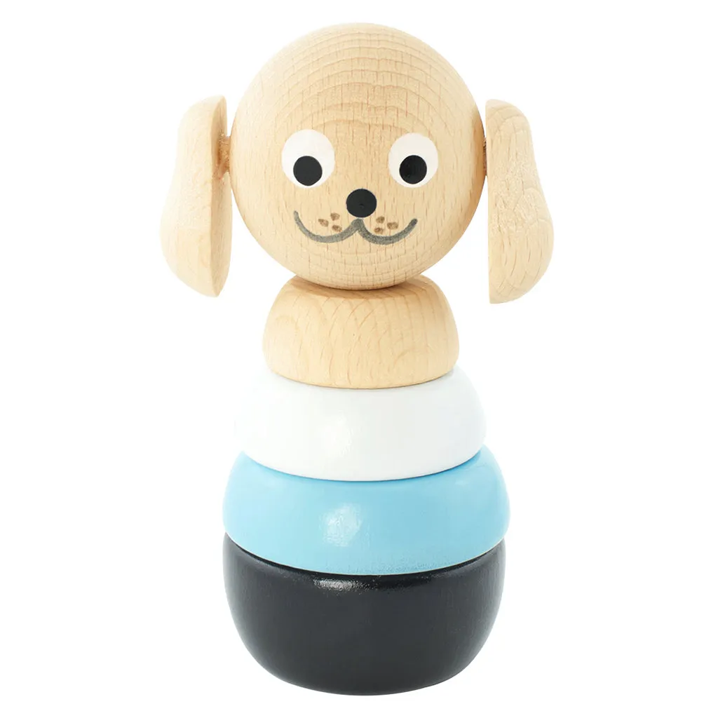 Brody Wooden Stacking Puzzle Dog Toy - Interactive Educational